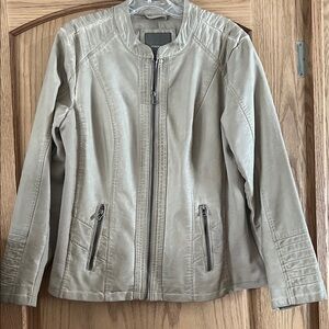 Maurices Light Tan Leather Jacket